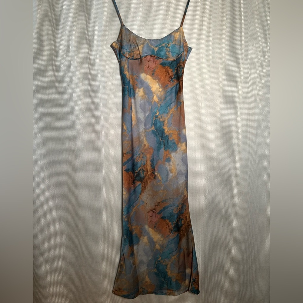 Elegant Multicolor Maxi Slip Style Dress